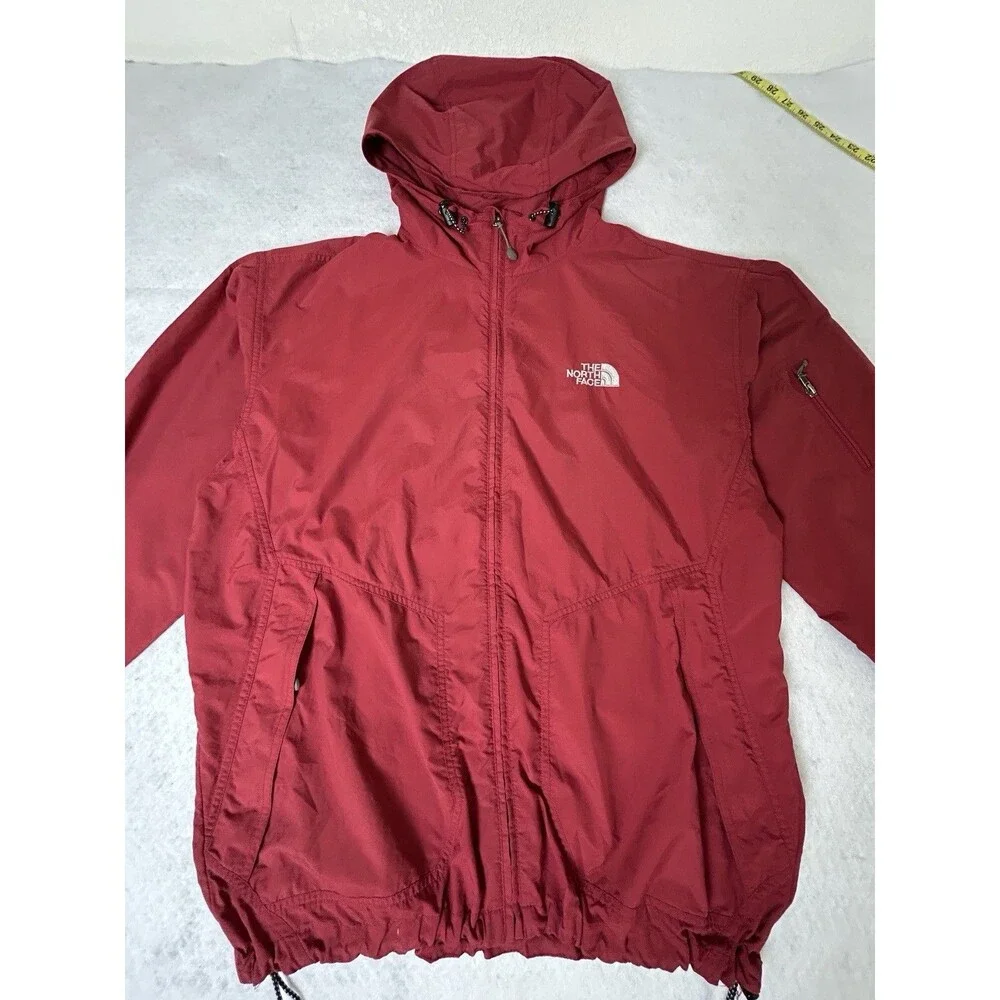 The North Face Windbreaker Jacket Men’s Large Red Hooded Full Zip